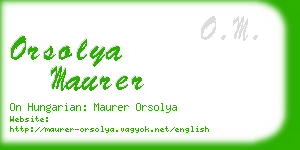 orsolya maurer business card